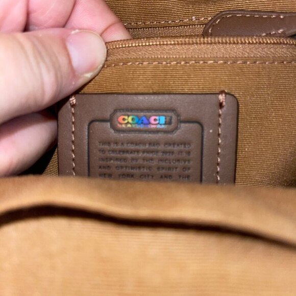 Coach Womens Backpack White Mini Court Leather Rainbow Pride Adjustable Straps - Picture 4 of 8